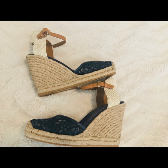SOLD TORY BURCH navy blue Espadrilles shoes 9 - Picture 6 of 10